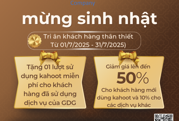 🎉 MỪNG SINH NHẬT GDG COMPANY – TRI ÂN KHÁCH HÀNG THÂN THIẾT 🎉